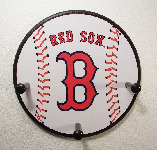 3 Peg Boston Red Sox Baseball Hanger