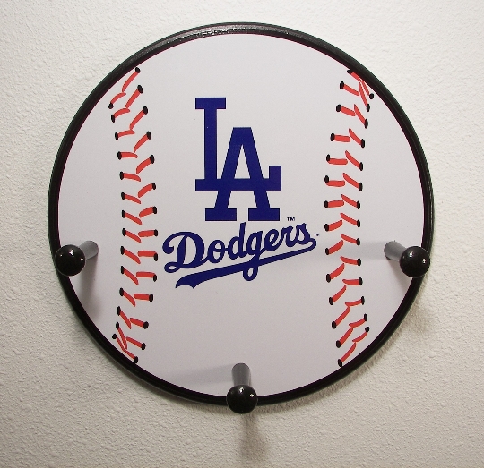 3 Peg Los Angeles Dodgers Baseball Hanger