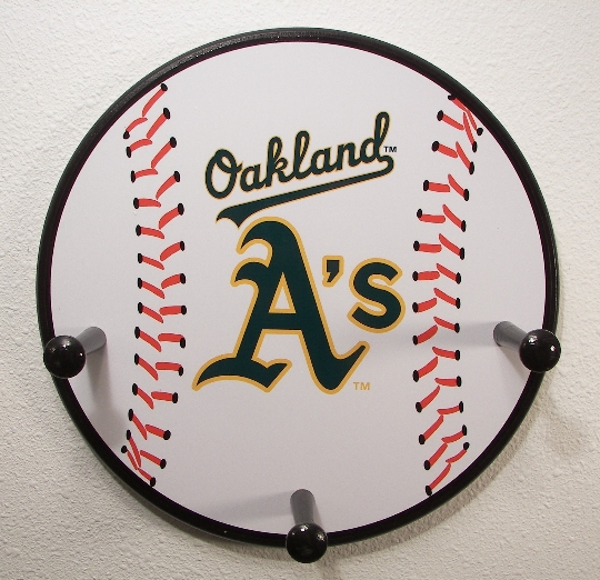 3 Peg Oakland Athletics Baseball Hanger